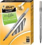 Paquete de 36 plumas BIC Round Stic Xtra Life bajan a su menor precio