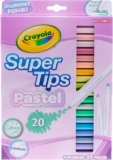 Plumones colores pastel Crayola Super Tips Pastel con 20 piezas bajan a su menor precio