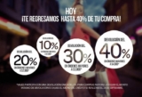 Hasta 40% de devolución en compras a partir de 4 mil en Clickonero