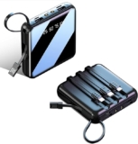 Mini batería de respaldo Powerbank de 20000 mAh con linterna y cables de carga baja a un excelente precio