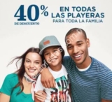 En Old Navy 40% de descuento en todas las playeras y shorts este fin de semana