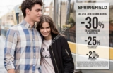 En Springfield hasta 30% de descuento dependiendo de la cantidad de prendas que compres este fin de semana