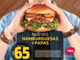 En Vips hamburguesa + papas por sólo $65 a partir de las 13:00 horas