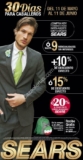 Promoción 30 Días para caballeros Sears: Hasta 15% de descuento directo y llévate mochila de regalo