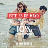 Promoción Aeropostale día del estudiante 23 de mayo: 10% de descuento adicional en toda la tienda con tu credencial