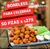 Promociones Applebees Delivery: 50 boneless por $279 y más