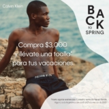 Promoción Calvin Klein: Toalla de regalo con compra mínima