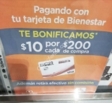 Promoción Chedraui tarjeta Bienestar: 10% de bonificación por cada $200 de compra