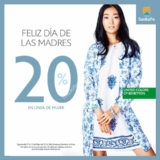 Promoción día de las madres Benetton: 20% de descuento en ropa de mujer