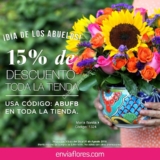 Promoción dia del abuelo Enviaflores: 15% de descuento con el cupón ABUFB