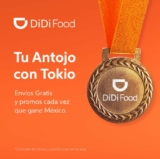 Promoción Didi Food Juegos Olímpicos: Envíos gratis y promociones cada que gane México una medalla