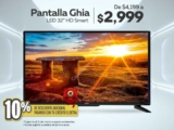 En Elektra pantalla Smart TV Ghia de 32″ a sólo $2,999 hoy