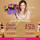 Promoción Envíaflores Día de las Madres: Envío gratis o 15% de descuento