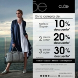 Promoción escalonada Cloe: Hasta 30% de descuento dependiendo de las prendas que compres