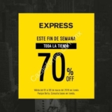 En Express 70% de descuento en tienda en línea y en Parque Delta y Parque Toreo hasta hoy 3 de marzo
