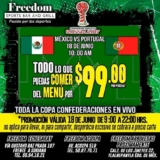 Promoción Freedom Copa Confederaciones: Todo lo que puedas comer a $99 cuando juegue México