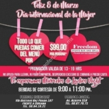 Promoción Freedom Día Internacional de la Mujer: Todo lo que puedas comer del menú por $99