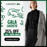Promoción Gala Lacoste: 25% de descuento + msi + envío gratis
