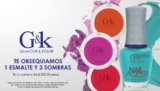 Promoción G&K: 1 Esmalte y 3 sombras de regalo en la compra de $500 pesos