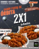 En Hooters 2×1 en boneless hoy domingo
