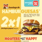 En Hooters 2×1 en hamburguesas al pedir por Rappi y pickup hoy domingo
