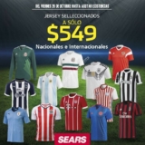 En Sears jerseys de selecciones y clubs a sólo $549