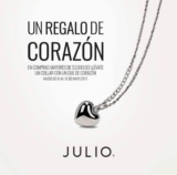 Promoción Julio Día de las Madres: Collar con dije de corazón de regalo