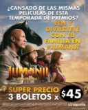 Promoción matiné Cinépolis: Boletos para Jumanji el siguiente nivel a $15 c/u este fin de semana