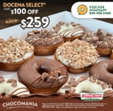En Krispy Kreme $100 de descuento en docena select al pedir por Whatsapp este fin de semana
