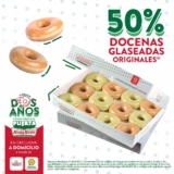 En Krispy Kreme docena glaseada a mitad de precio al pedir por delivery hoy domingo