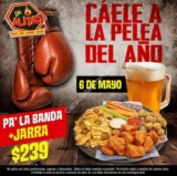 Promoción Las Alitas pelea Canelo vs Chávez Jr: Paquete Pa’ La Banda + jarra de cerveza por $239 sólo hoy