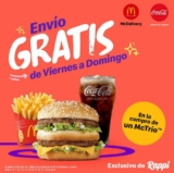 En McDonalds envío gratis a domicilio al pedir un McTrío por Rappi los fines de semana de junio
