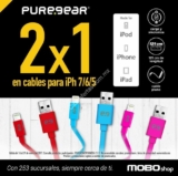 2×1 en cables para iPhone 7, 6 y 5 en Mobo