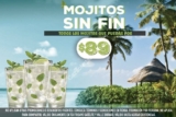 Todos los mojitos que quieras por $89 los miércoles y jueves desde las 6:00 PM en TGI Fridays participantes