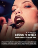 Promoción de Navidad Mac Cosmetics: Lipstick de regalo en compras a partir de $1500