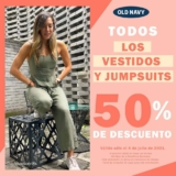 En Old Navy todos los vestidos y jumpsuits a mitad de precio hoy domingo