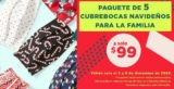 En Old Navy llévate 5 cubrebocas navideños por $99 hoy