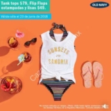 En Old Navy tank tops a $79 y flip flops a sólo $49 hoy sábado 23 de junio de 2018