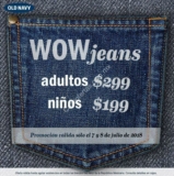 En Old Navy jeans para niños a $199 y para adultos a $299 hoy y mañana
