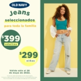 Promoción Old Navy: Jeans para niños a $299 y para adultos a $399 hoy sábado