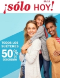 En Old Navy todos los suéteres a mitad de precio hoy sábado