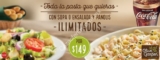 Promoción Olive Garden Pasta sin Fin: Toda la pasta que quieras con sopa o ensalada y panolis ilimitados por $149