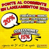 Promoción Panini: Todos los títulos de lanzamiento 2020 con 20% de descuento