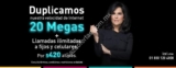 Promoción paquetes izzi: Duplican la velocidad y ahora 20 megas + llamadas ilimitadas por $420