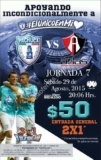 Boletos para el partido Pachuca vs Atlas a $50 pesos y al 2×1 en el Estadio Hidalgo