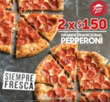 Promoción Pizza Hut inicio Guadalupe Reyes: 2 pizzas grandes de pepperoni por $150