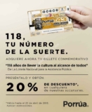 En Librerías Porrúa presenta el billete conmemorativo de la lotería Nacional y recibe un 20% de descuento este fin