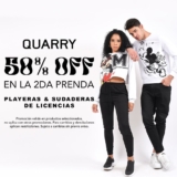 Promoción Quarry Jeans: 2do a mitad de precio en playeras y sudaderas de licencias