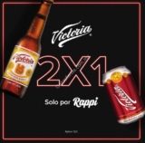 2×1 en cerveza Victoria al pedir hoy por Rappi