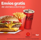 Promoción Rappi McDonalds: Envíos gratis de viernes a domingo durante agosto